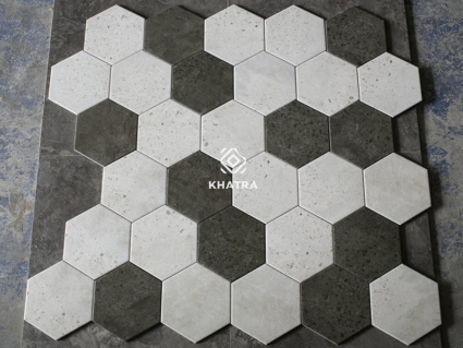 Gạch Skylight đen phối trắng