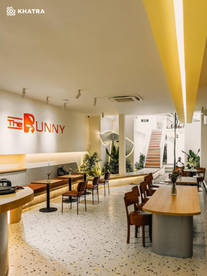 Hình thực tế gạch Terrazzo D6632 lát nền quán cafe (4)