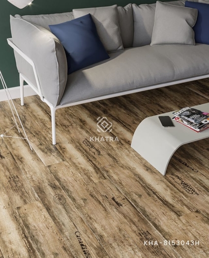 Gạch gỗ KHA-8153043H lát nền phòng khách
