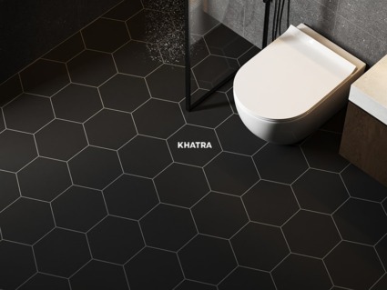 Gạch lục giác đen N2307 lát nền