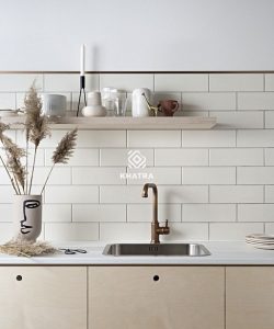 Gạch thẻ trắng 75x300 ốp tường