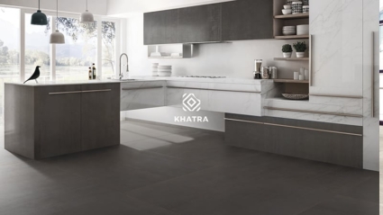 Metal tiles kết hợp gạch Marble