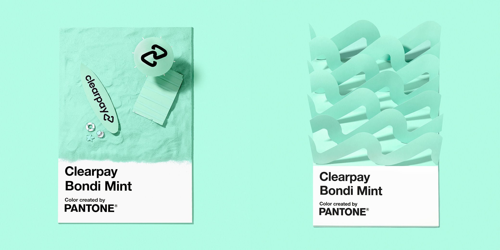 Màu Bondi Mint của Clearpay