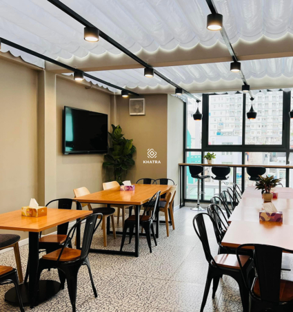 Gạch Terrazzo lát nền quán Cafe D6736