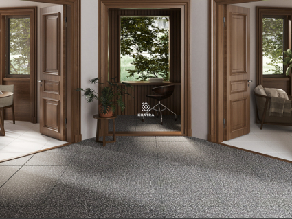 Terrazzo KR-W88236 phối Terrazzo KR-B88237 lát nền