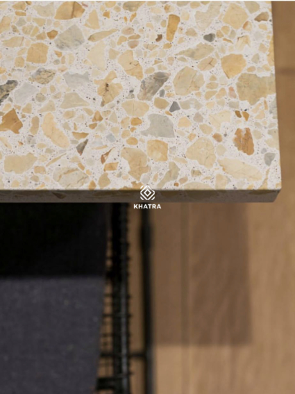 Hình thực tế terrazzo concrete làm mặt bàn (2)