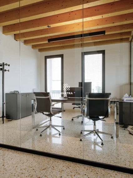 Hình thực tế terrazzo concrete lát nền quán office