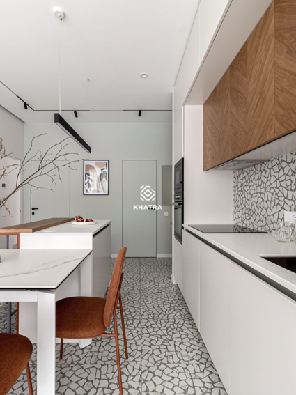 Gạch Terrazzo D6736 lát nền phòng bếp
