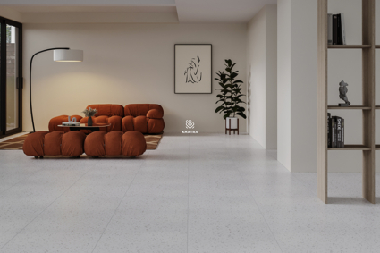 Gạch Terrazzo K16006 lát nền phòng khách
