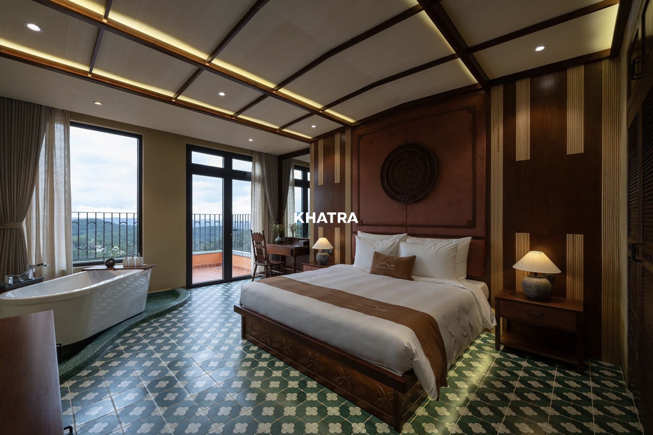Gạch bông F2149 lát nền khách sạn The Mist Dalat