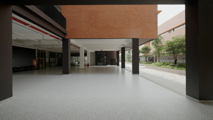 Gạch Terrazzo D6736 lát nền hành lan toàn bộ trường