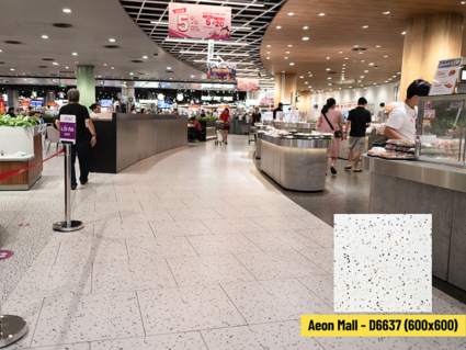 Gạch terrazzo D6637 lát nền Aeon Mall
