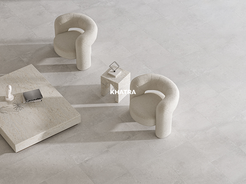 Gạch Limestone 01GM 600x600 lát nền villa