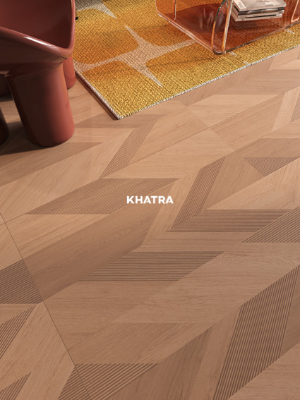 Gạch gỗ KF-612103GY 600x1200 lát nền phòng khách