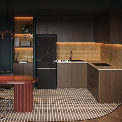 Gạch thẻ vuông 12587G ốp bếp