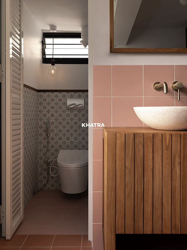 Gạch 363D 300x300 ốp tường toilet