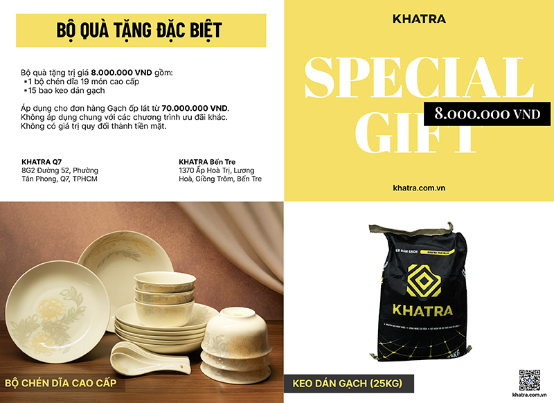 Bộ quà tặng dành cho đơn hàng Gạch ốp lát từ 70tr