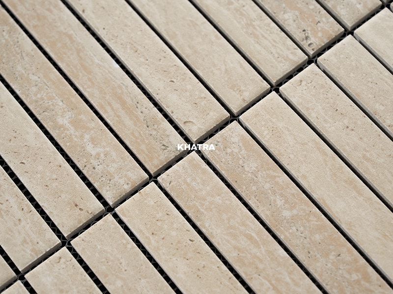 Chi tiết vân gạch mosaic Travertine IK22F687