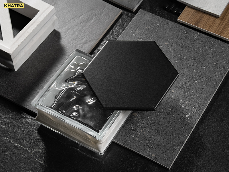 Flatlay bộ gạch Industrial Modern nhà tắm