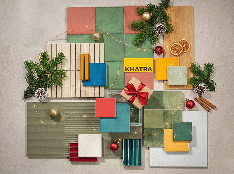 Flatlay Noel phong cách Color Pop