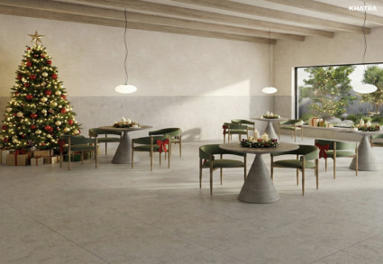 Trang trí Giáng Sinh nhà hàng với K6666 lát nền Trang trí Giáng Sinh nhà hàng với K6666 lát nền