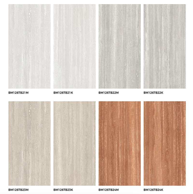Bộ 4 màu gạch Romano 600x1200